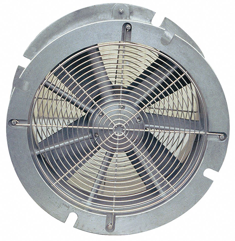 PNEUMATIC JET FAN, 16130 CFM, 110 PSI, 4 HP, 1500 RPM, 24 IN DIA, SILVER, ALUMINUM