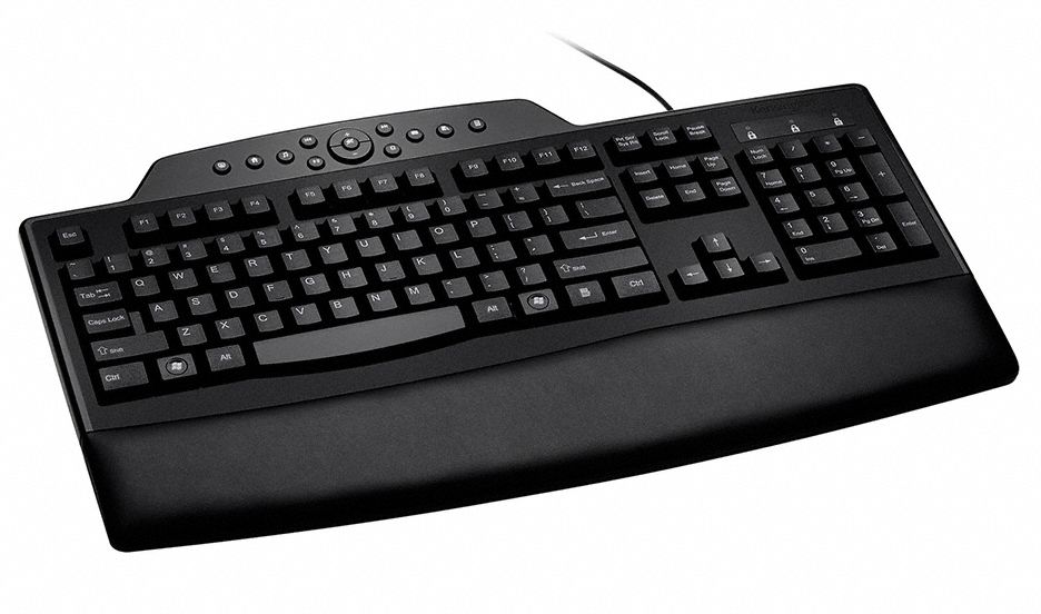 KENSINGTON Keyboard Corded, USB, Black, Windows(R) XP/Windows Vista(R