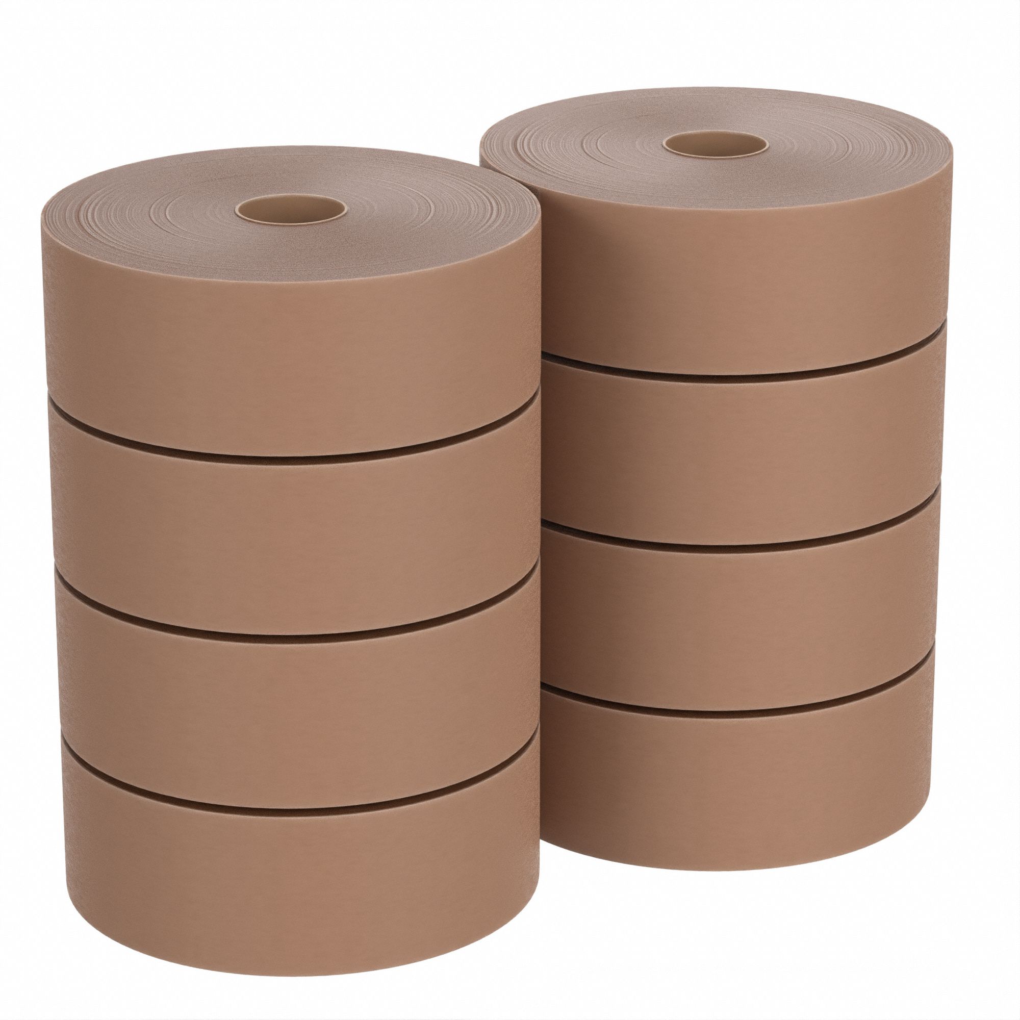 WATER-ACTIVATED PACKAGING TAPE, 3 IN X 375 FT, 76.2 MM X 114.3 M, 7.2 MIL THICK, 8 PK