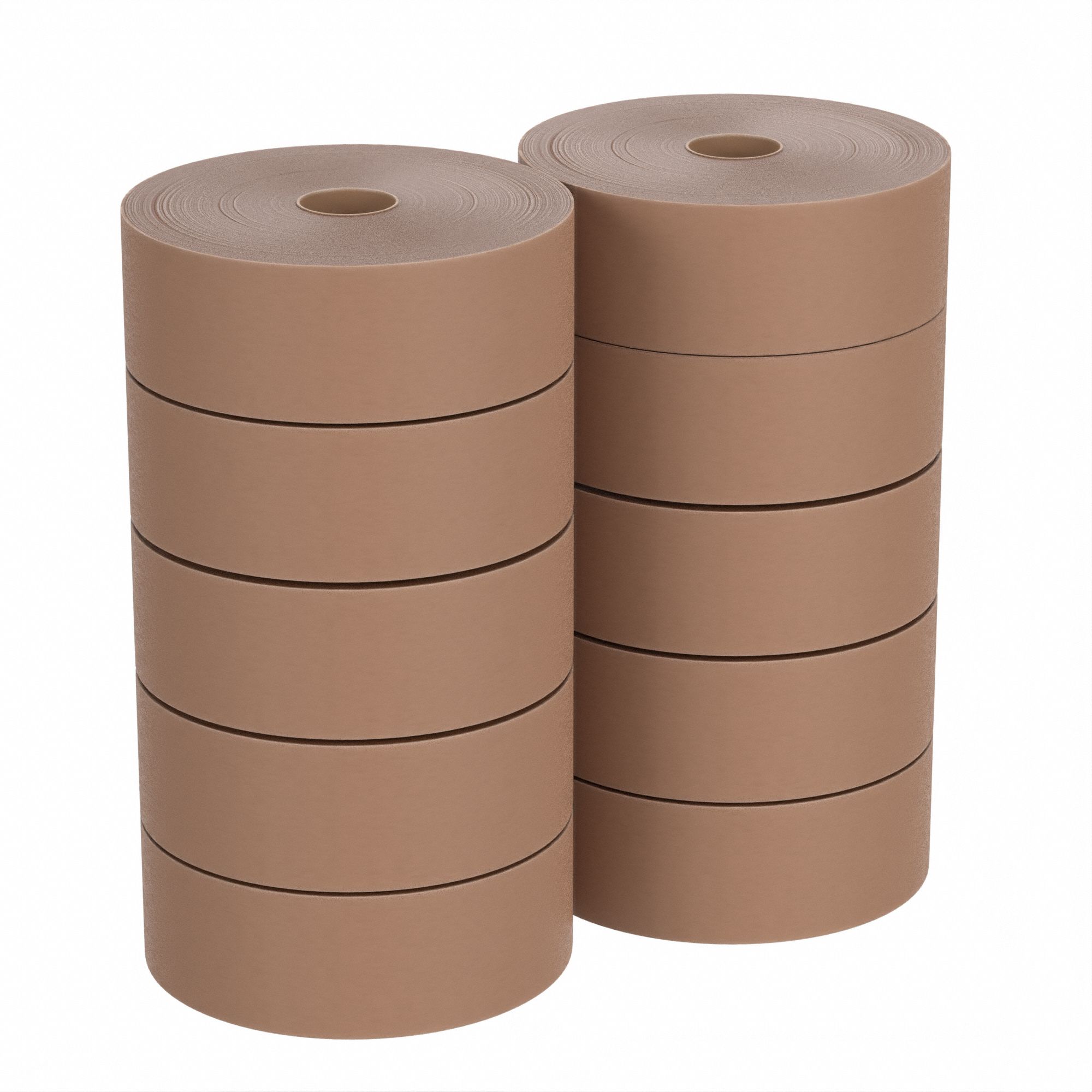 WATER-ACTIVATED PACKAGING TAPE, 3 IN X 450 FT, 76.2 MM X 137.2 M, 6.5 MIL THICK, 10 PK