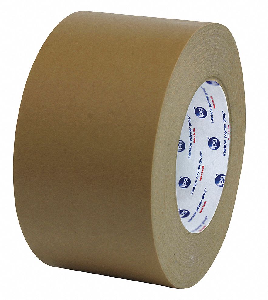 PRESSURE SENSITIVE PAPER TAPE, KRAFT PAPER, RUBBER, 7.2 MIL, 1 7/8 IN W, 24 PK