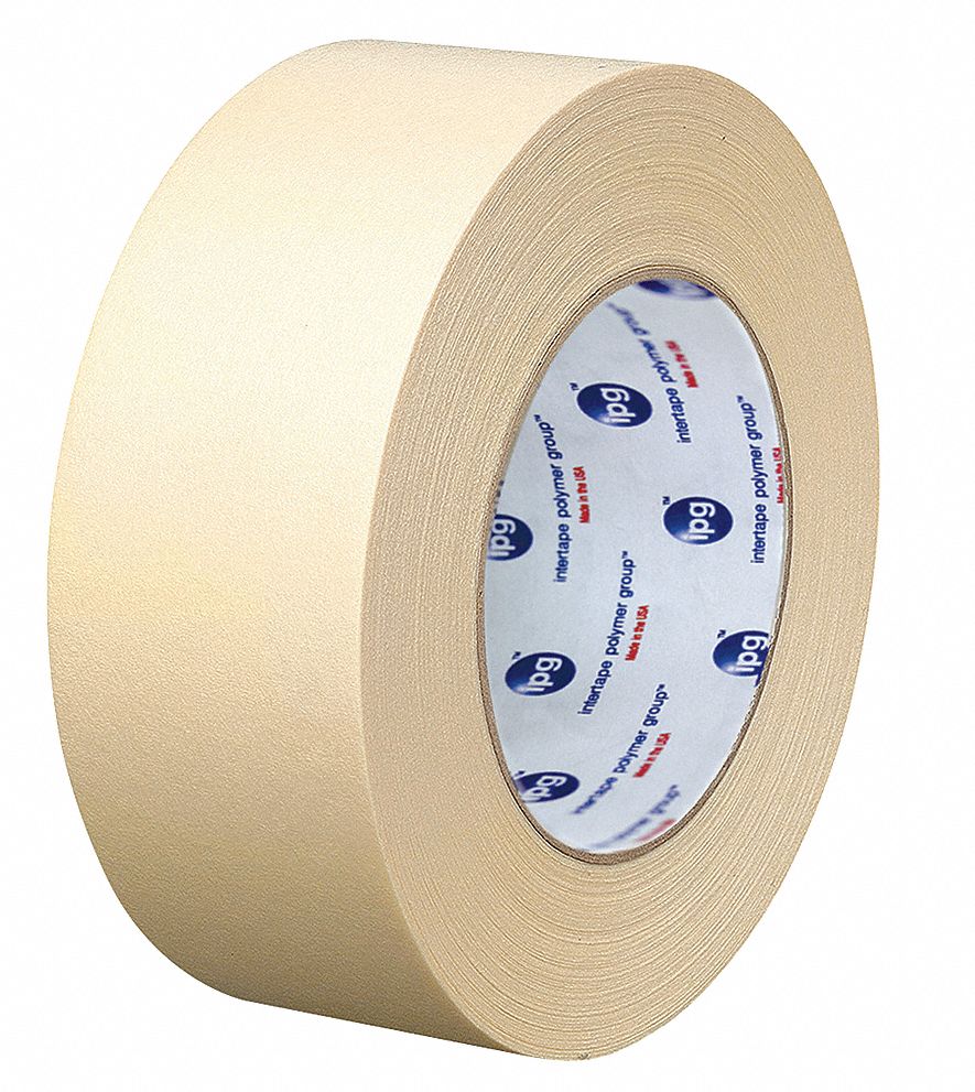 MASKING TAPE, 2 13/16 IN X 60 YD, 5.8 MIL THICK, INDOOR, RUBBER ADHESIVE, TAN, 16 PK