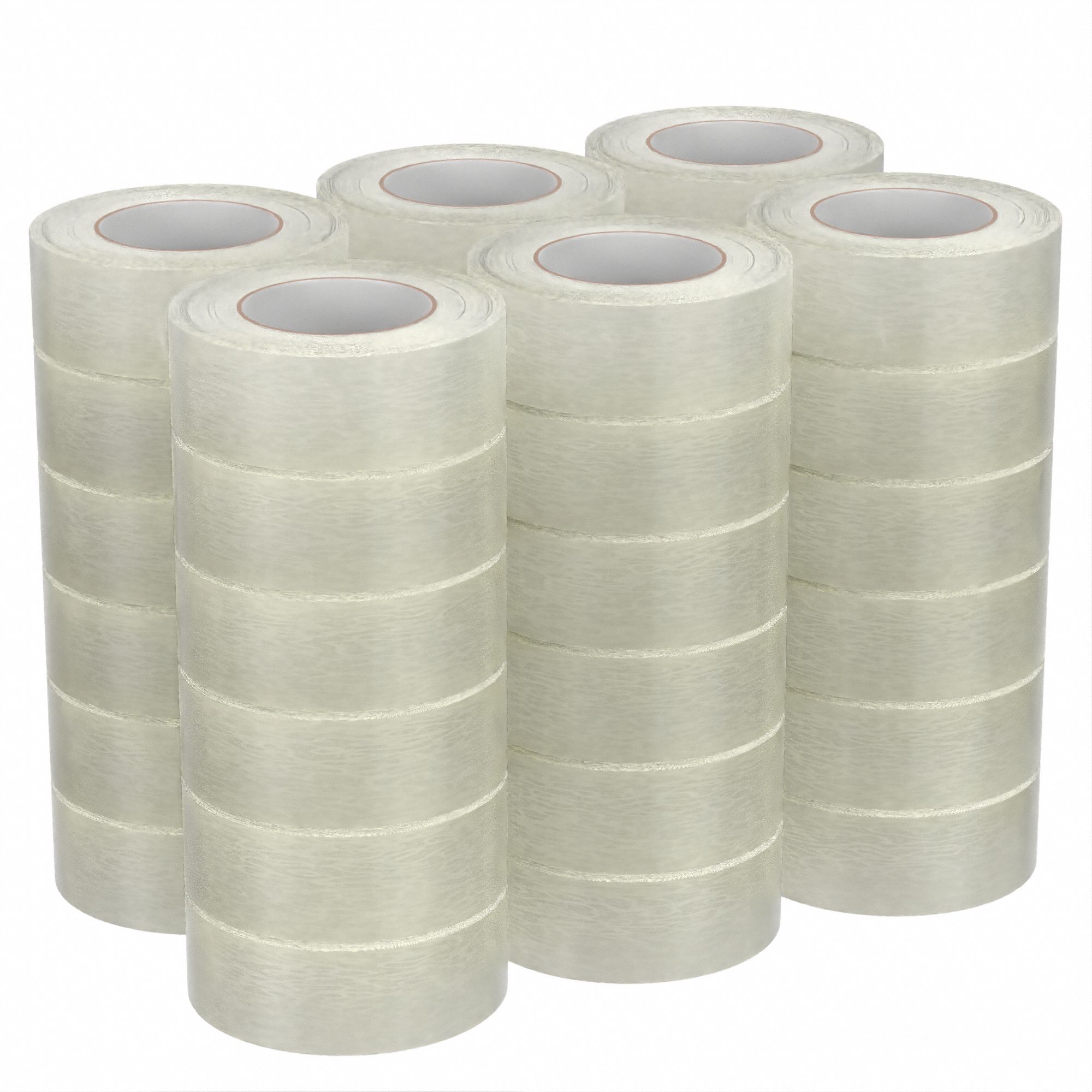 CARTON SEALING TAPE, 1.8 MIL THICK, 2 IN X 110 YD, 48 MM X 100 M, CLEAR, LIGHT DUTY, 36 PK