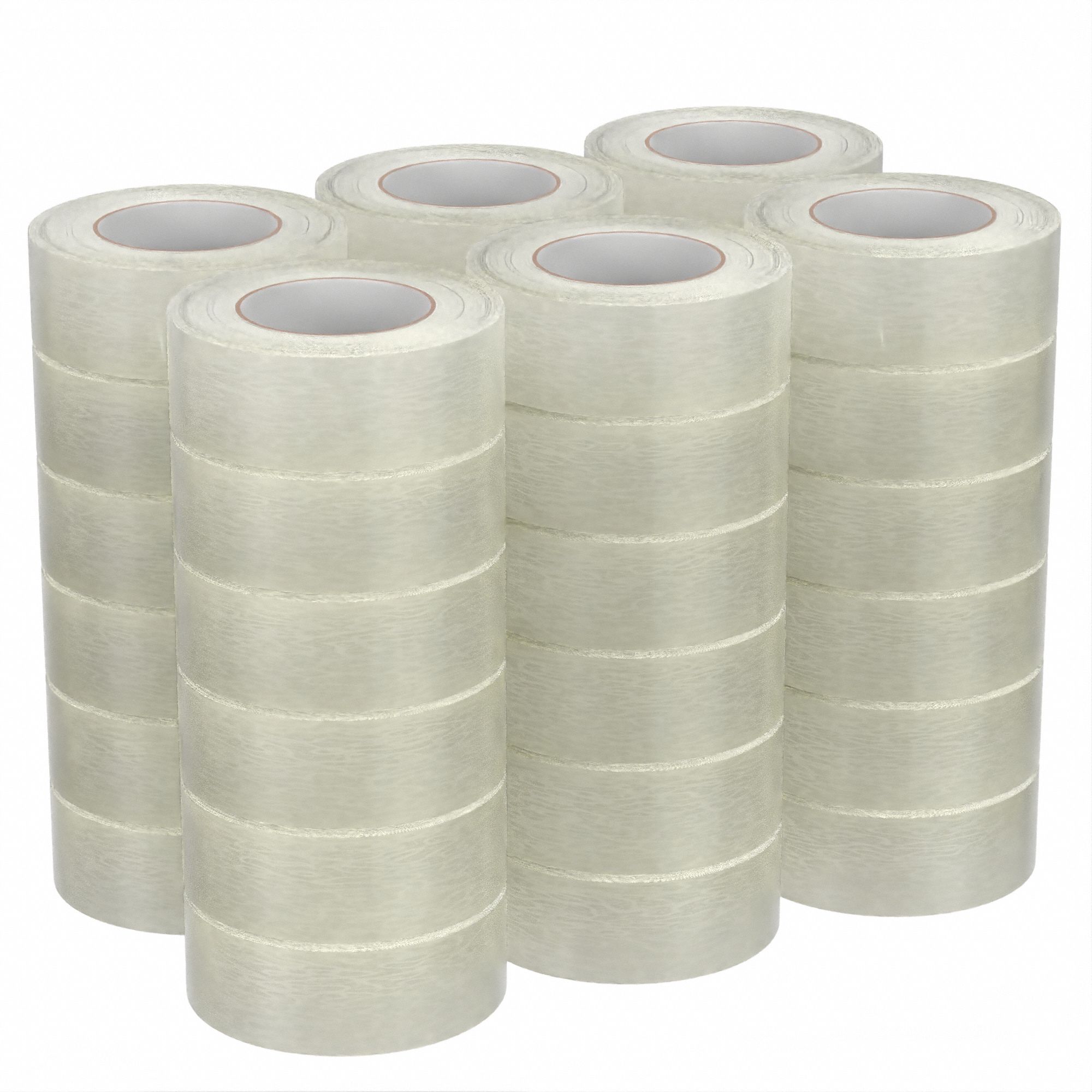 CARTON SEALING TAPE, 2.5 MIL THICK, 2 IN X 110 YD, 48 MM X 100 M, CLEAR, STANDARD DUTY, 36 PK