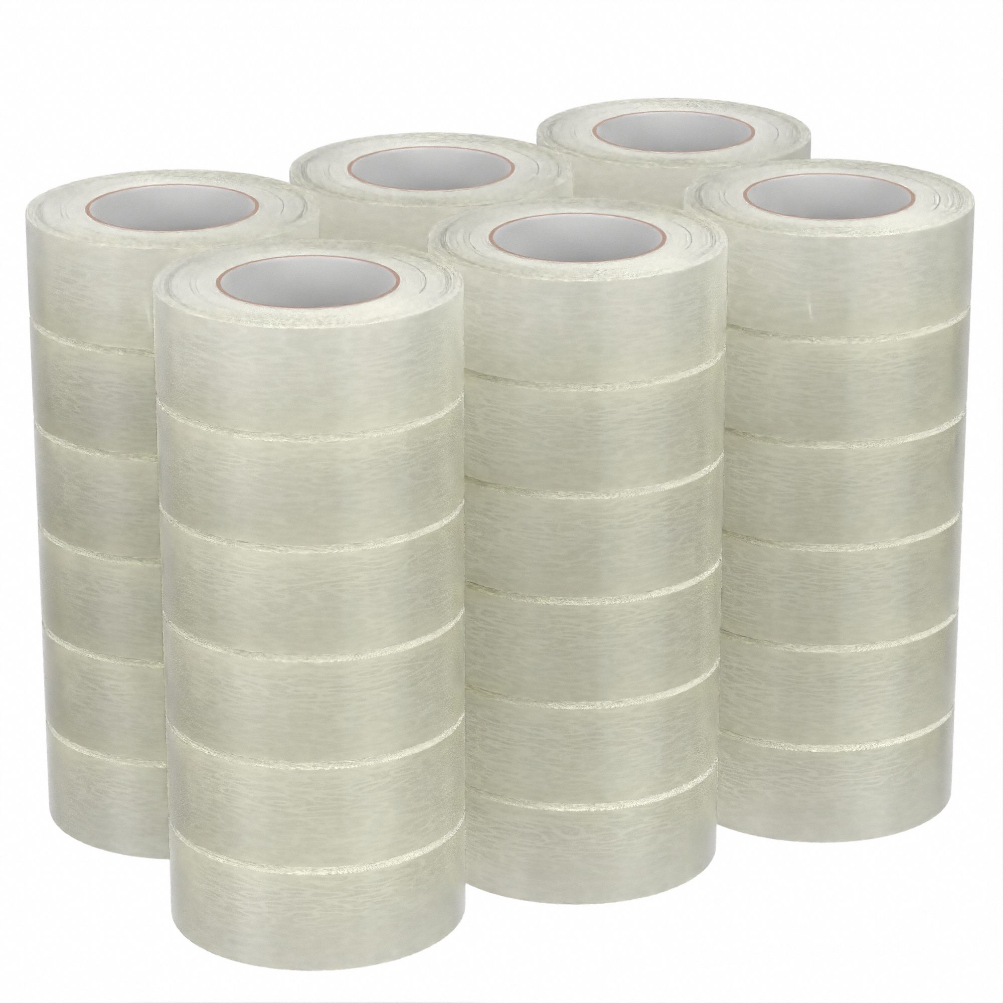 CARTON SEALING TAPE, 2.3 MIL THICK, 2 IN X 110 YD, 48 MM X 100 M, STANDARD DUTY, CLEAR, 36 PK