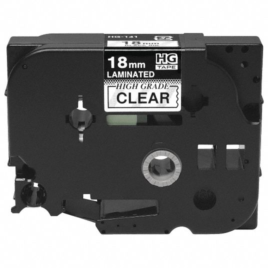 Label Tape,Black/Clear,261/5 ft. L,PK 5 Grainger