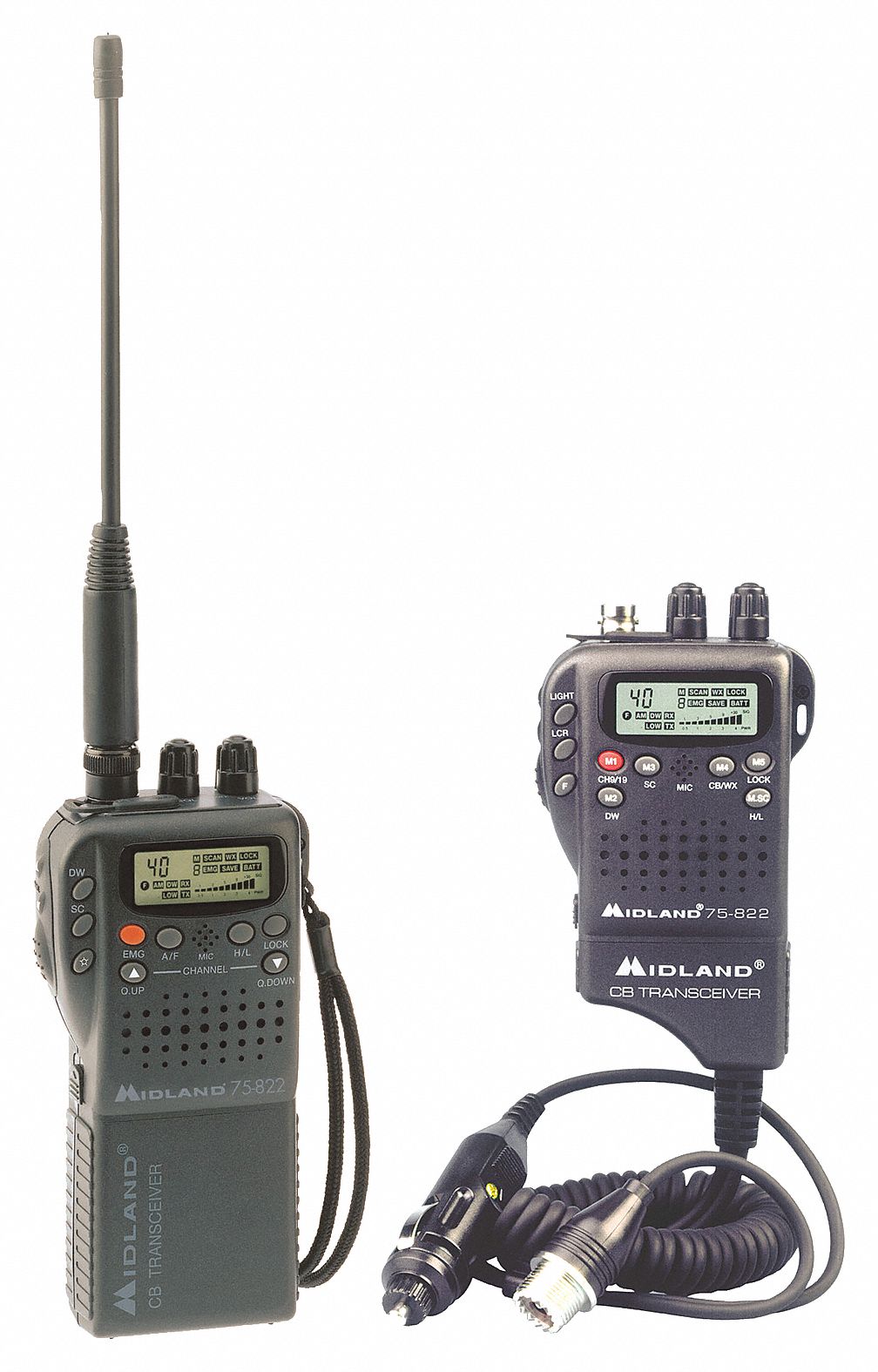 Mobile CB Radio: Handheld, 26 to 27 MHz, Built-In