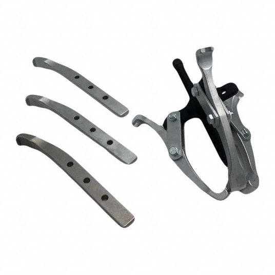 WESTWARD, 11 in Jaw Spread, 8 3/4 in Jaw Reach, Puller Set 23MD43