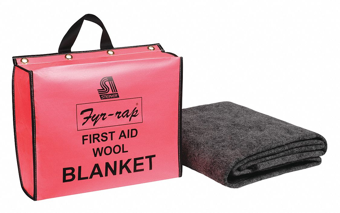 FA WOOL BLANKET IN HI-VIS POUCH