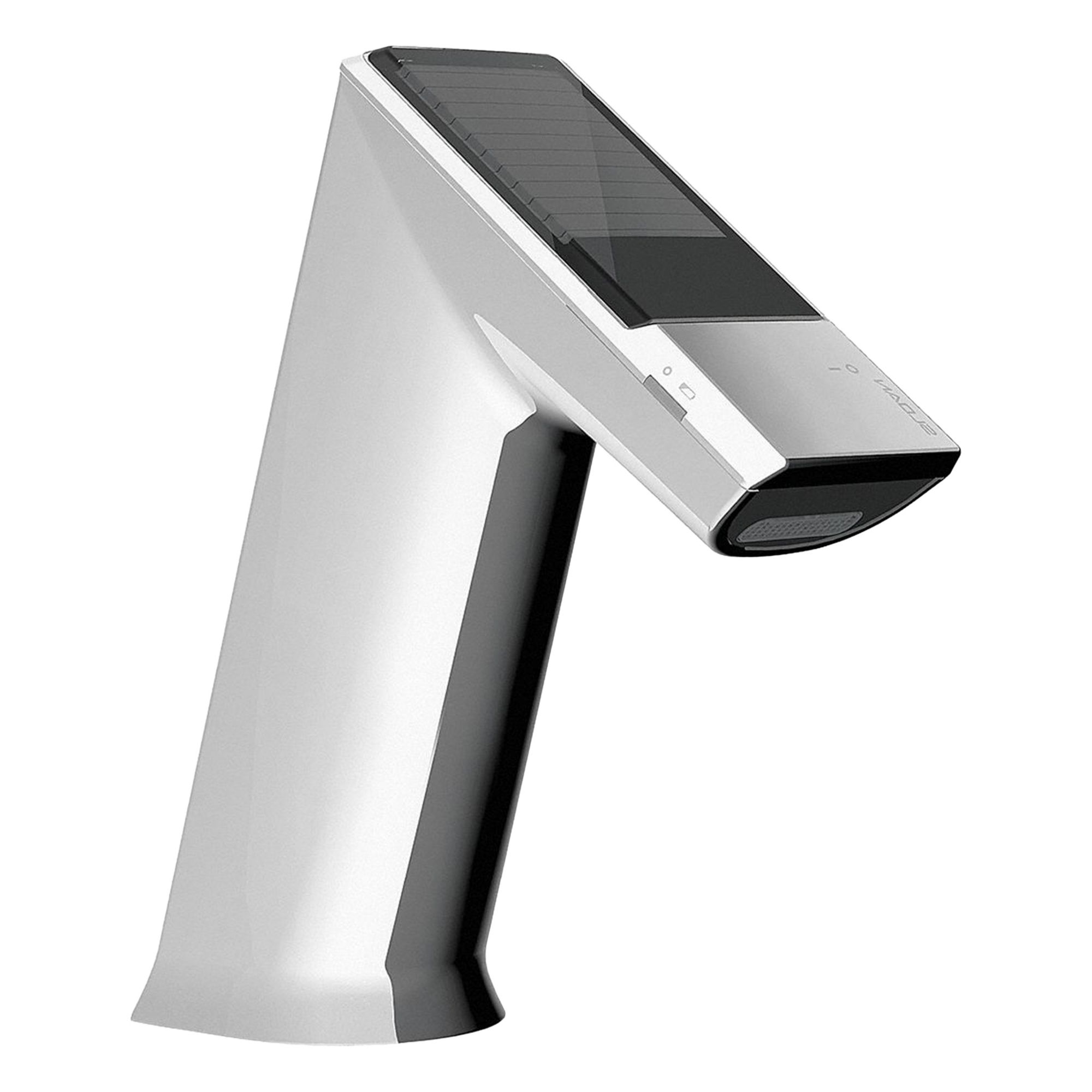 Bathroom Sensor Faucet: BASYS, Cast Zinc, Chrome Finish, Single-Post, Solar, Back-Check Tee