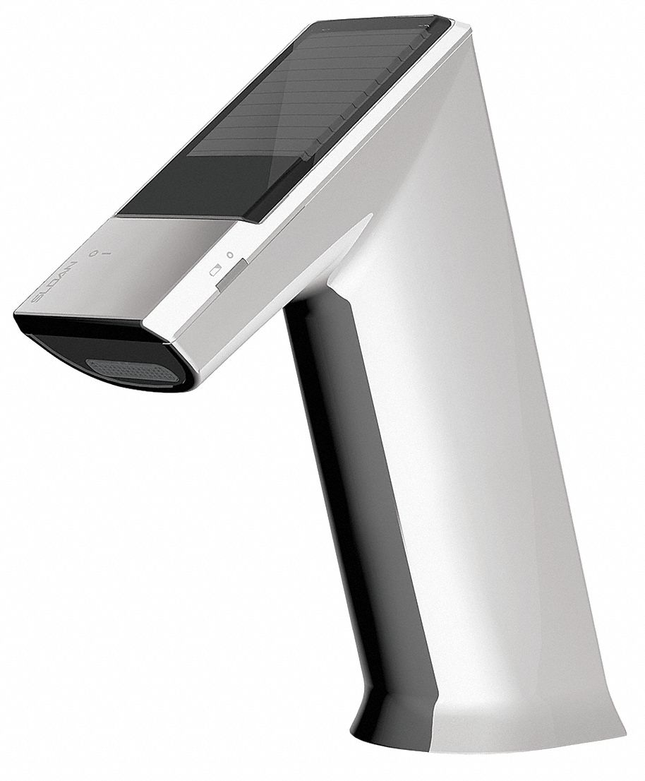 SLOAN Chrome, Angled Straight, Bathroom Sink Faucet, Motion Sensor