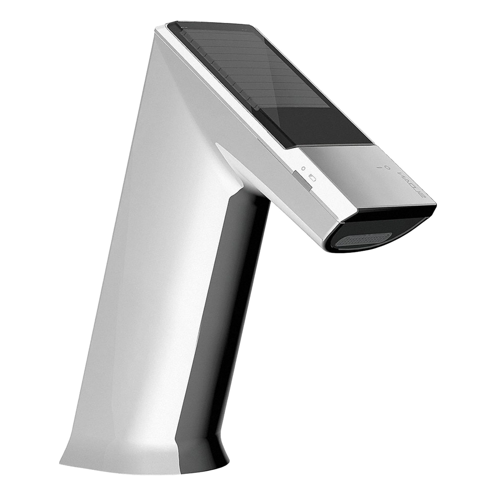 Bathroom Sensor Faucet: BASYS, Cast Zinc, Chrome Finish, Single-Post, Solar, 0.5 gpm Flow Rate