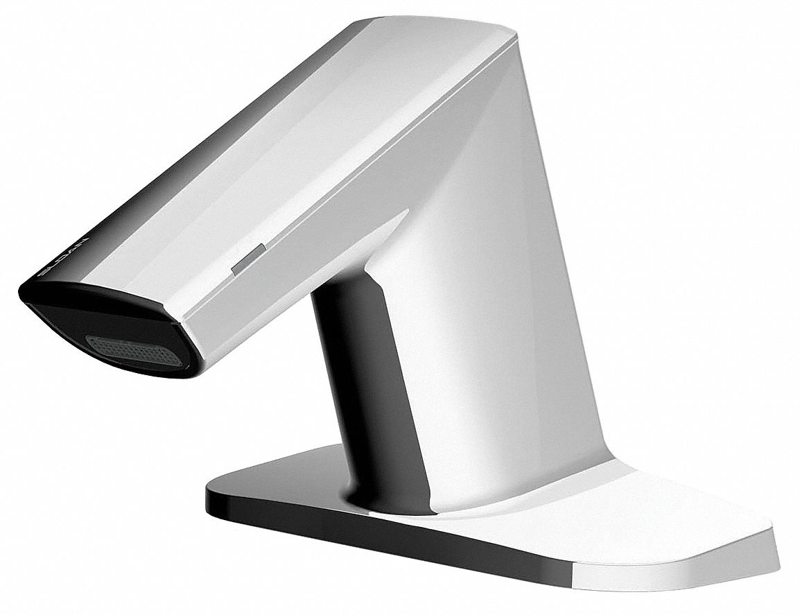 SLOAN Chrome, Angled Straight, Bathroom Sink Faucet, Motion Sensor