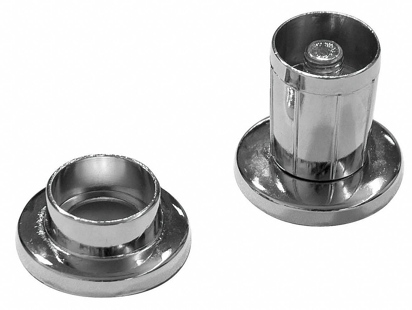 TAYMOR Polished Chrome ABS Plastic Adjustable Rod Flanges 23MF9801