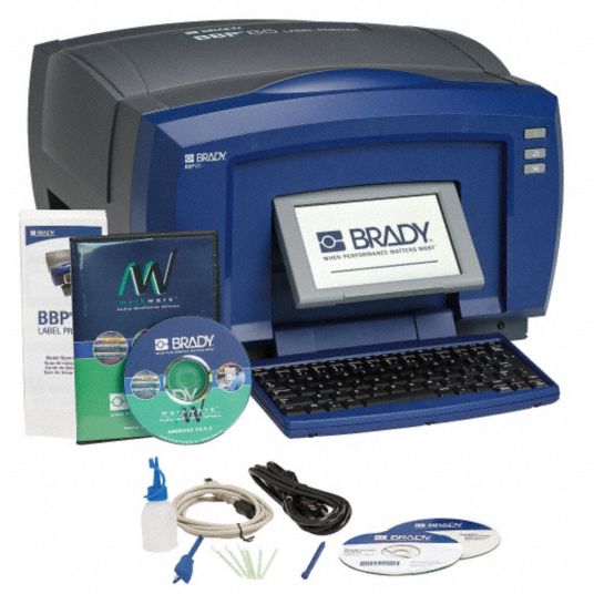 BRADY Desktop Label Printer Kit, BBP85 23MG25BBP85MWL Grainger