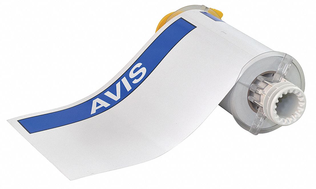 Pre-Cut Label Stock Roll: AVIS, AVIS Header, 7 in x 10 in, 10 in x 7 in, Vinyl, White, 60 Labels