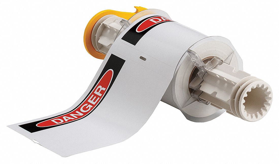 Pre-Cut Label Stock Roll: Danger, DANGER Header, 4 in x 6 in, 6 in x 4 in, Vinyl, White, 95 Labels