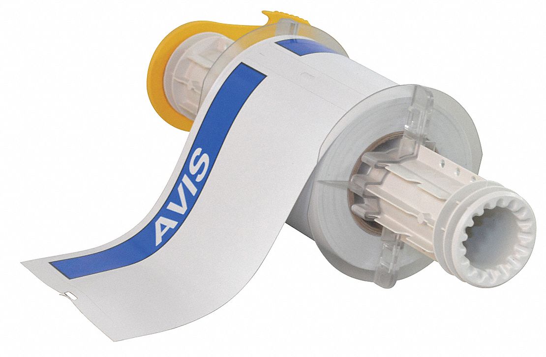 Pre-Cut Label Stock Roll: AVIS, AVIS Header, 4 in x 6 in, 6 in x 4 in, Vinyl, White, Indoor/Outdoor