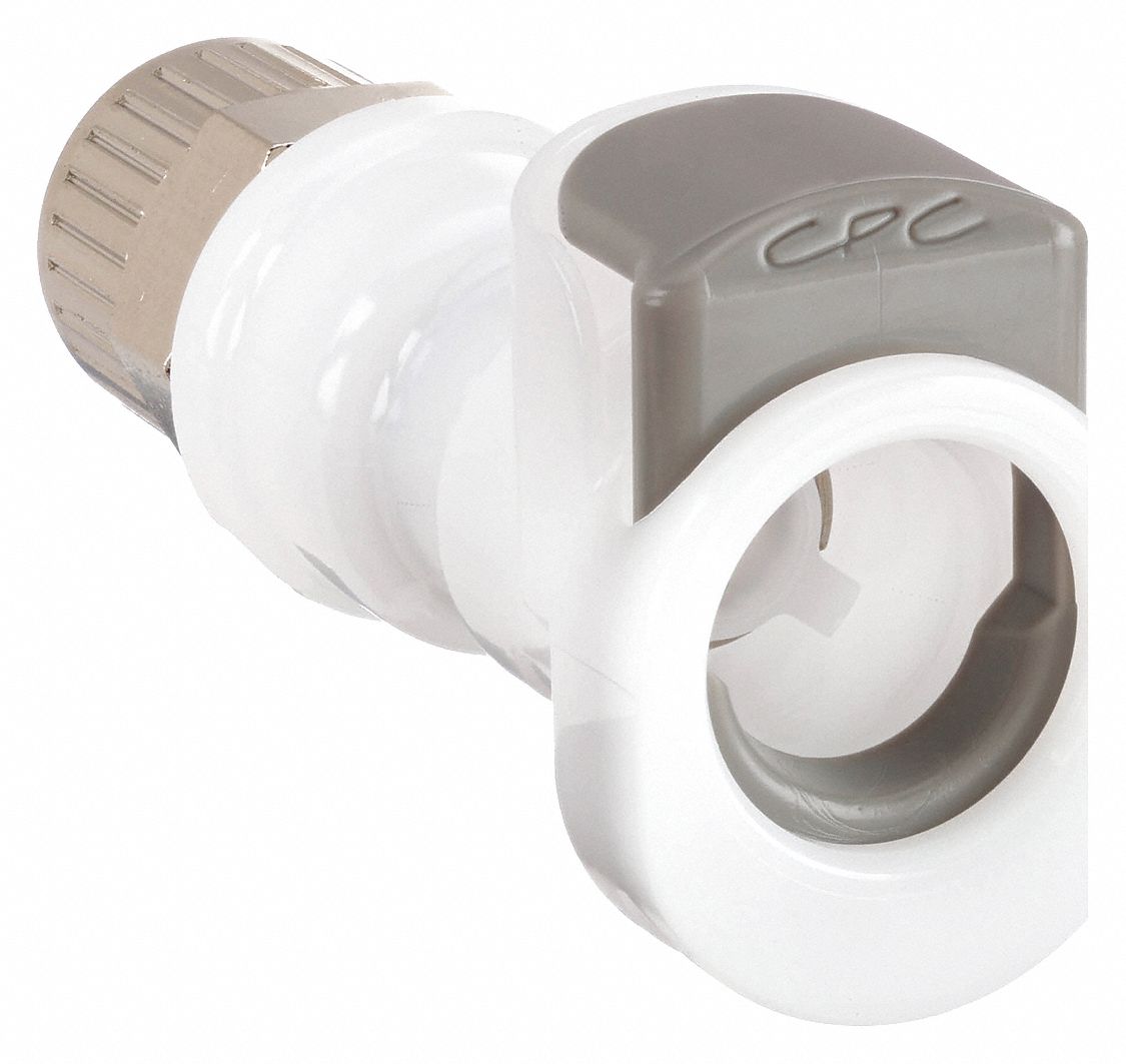 Quick Connection Coupling: Straight, 1/4 in OD x 5/32 in ID Size, Push-to-Connect x Tube, Acetal