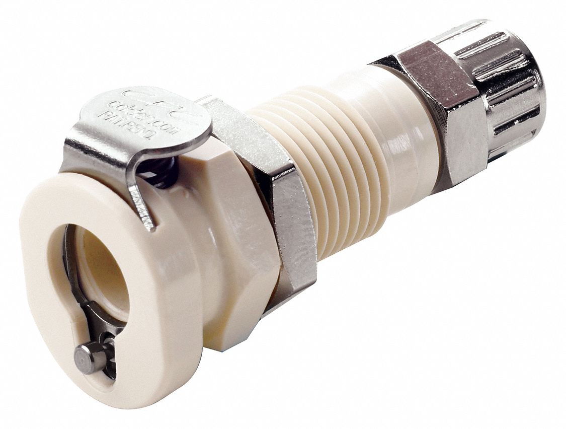 Quick Connection Coupling: Straight, 5/32 in ID x 1/4 in OD Size, Quick-Disconnect Coupler x Tube