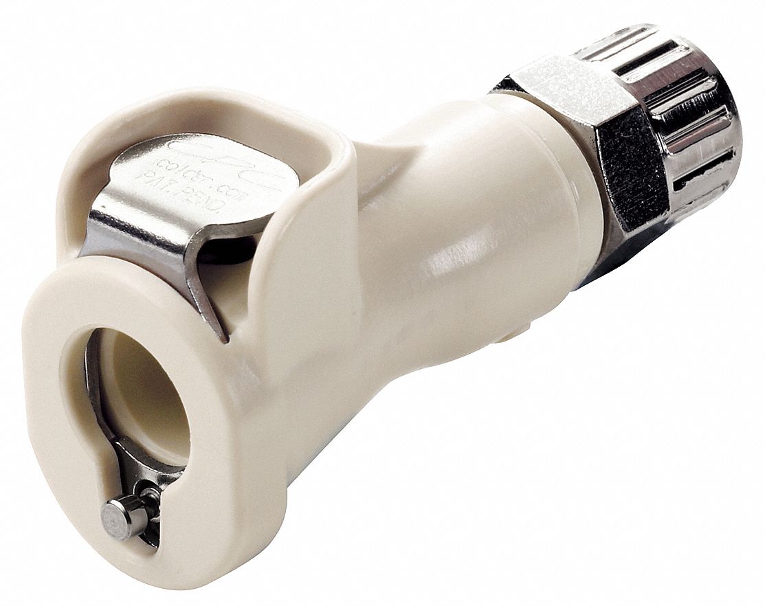 Quick Connection Coupling: Straight, 5/32 in ID x 1/4 in OD Size, Quick-Disconnect Coupler x Tube