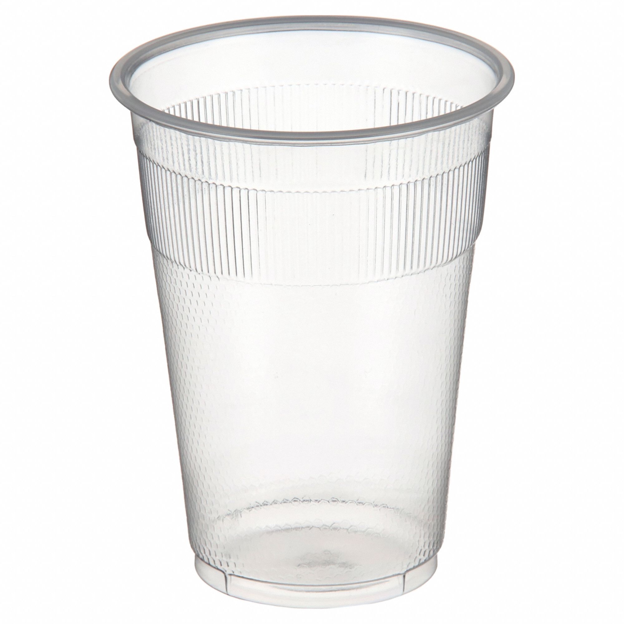 Disposable Cold Cup: 9 oz Capacity, Clear, Plastic, Individually Wrapped, 1, 000 PK