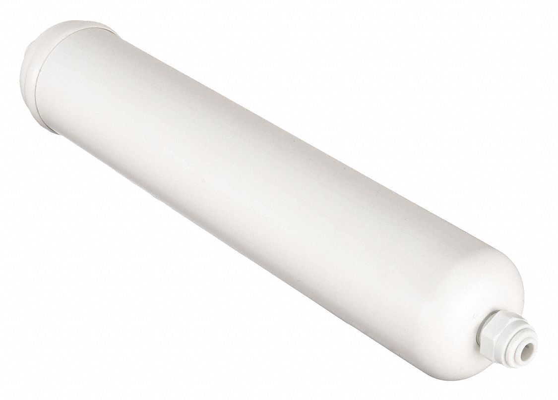 Inline Water Filter: 0.75 gpm, 2, 400 gal, 10 1/2 in Overall Ht, 2 in Overall Dia