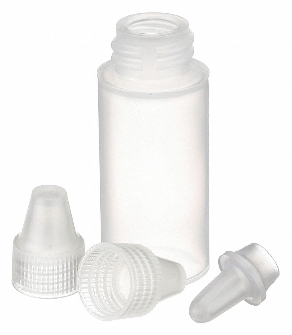 WHEATON Round Dropper Bottle Dropper Plastic 6 ML White 144 PK   23MU70 AS01