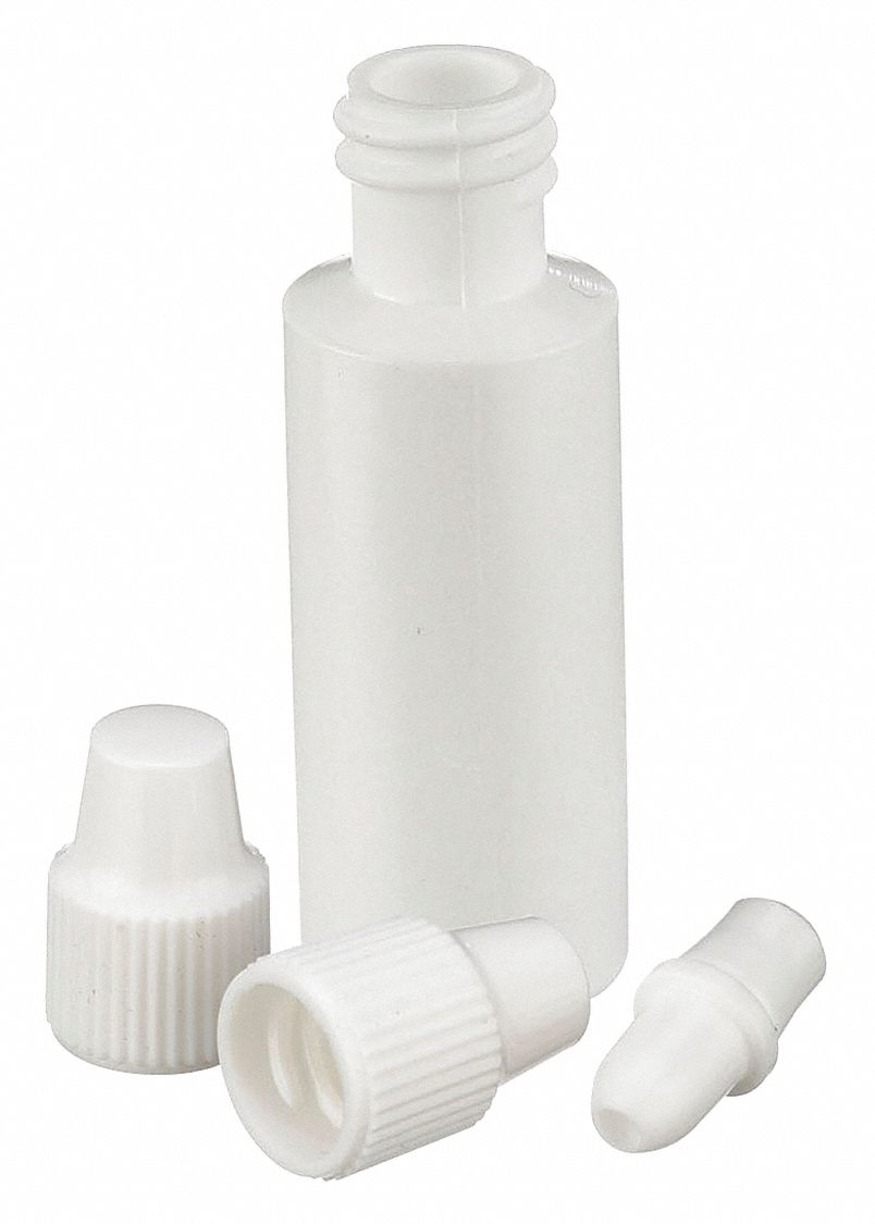Dropper Bottle, 3mL, White, Round, PK144