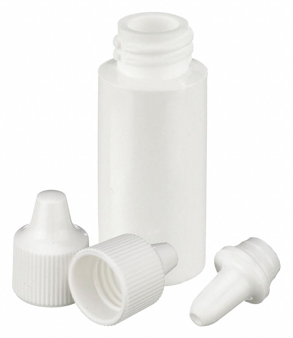 Dropper Bottle, 6mL, White, Round, PK144