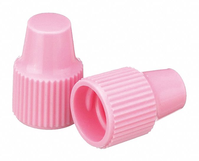 Cap, 8 mm Dia, Pink, PK100
