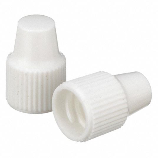 8 mm Dia, White, Cap - 49WG75|W242510-A - Grainger