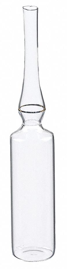 Clear Ampule: Borosilicate Glass, 10 mL Capacity - mL, 0.33 fl oz Capacity - oz, 144 Vials Included