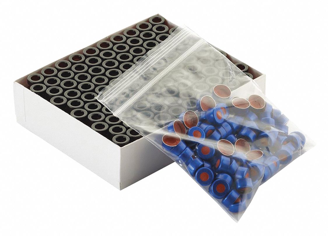 WHEATON, PTFE/Rubber, Glass, Autosampler Vial 23MW32W2251720104