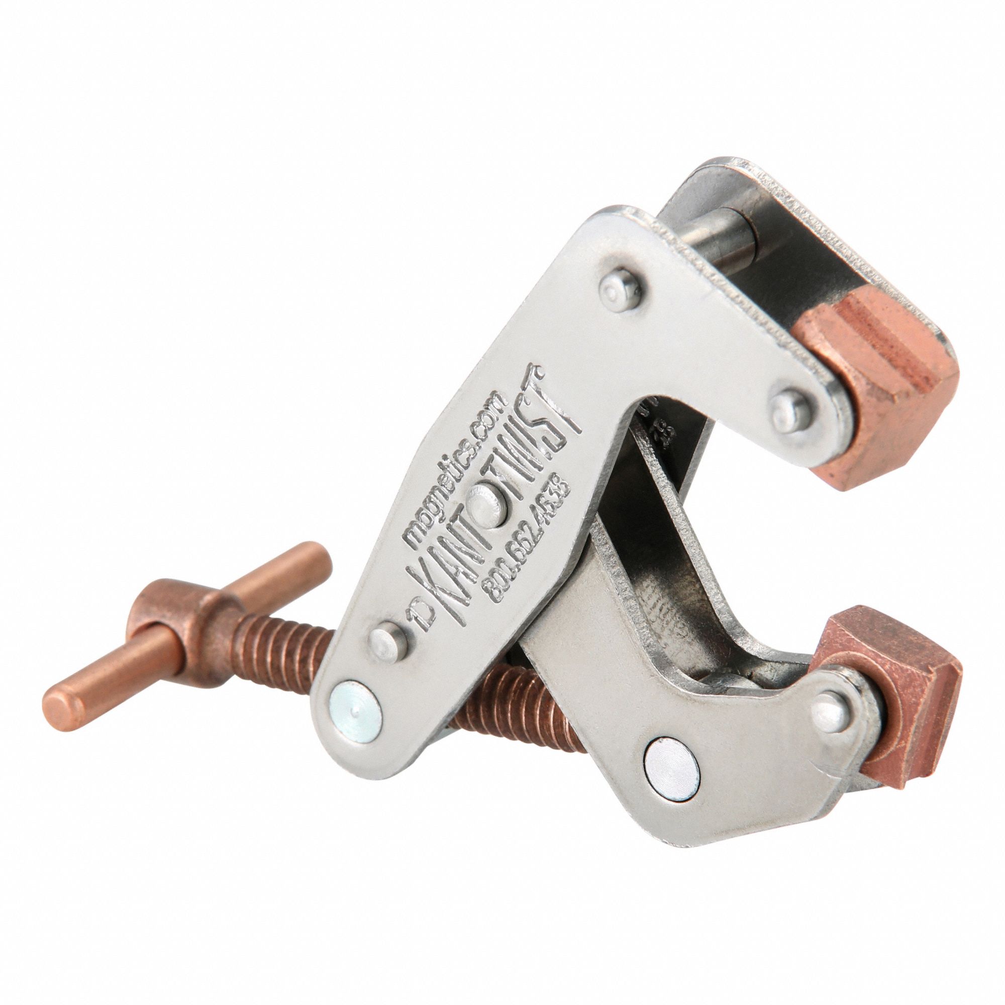 Cantilever Clamp: Light Duty, Flat/V-Grooved, Sliding T Handle, 1 in Jaw Opening