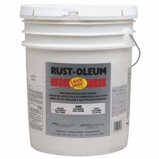 RUST-OLEUM Elastomeric Acrylic Coating, Color Gravel Gray - 23N409 ...