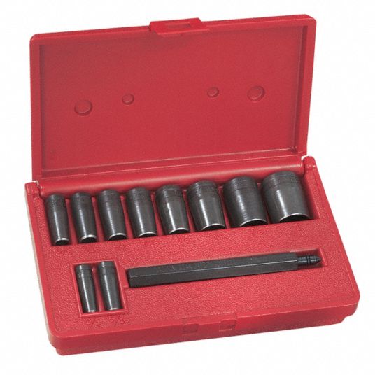 GENERAL TOOLS Gasket Punch Set: 9/10 in Punch Taper Lg, 11 Pieces, SAE ...