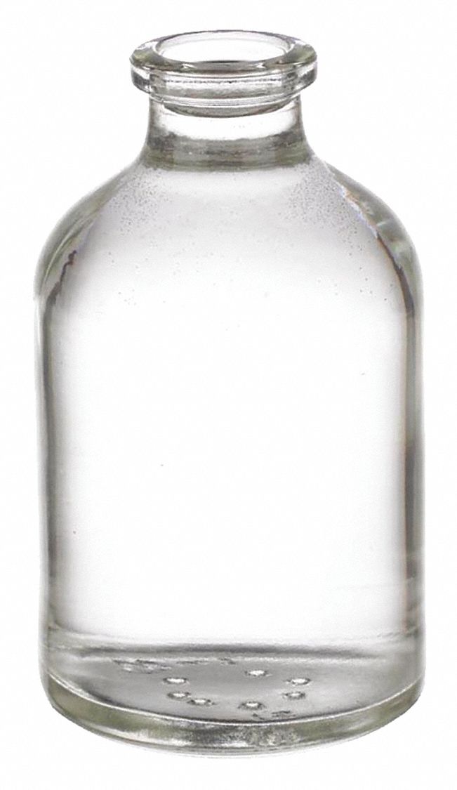 WHEATON Narrow Mouth Round Serum Bottle, Serum, Glass, 50 mL, Clear