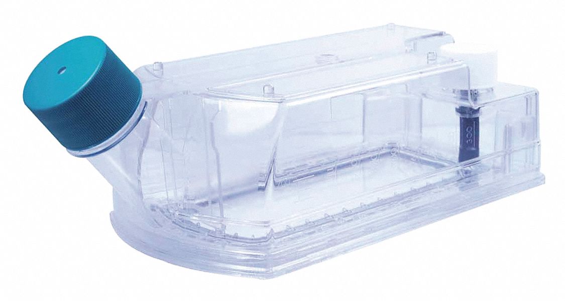 Cell Culture Flask: Polycarbonate, 33.81 fl oz Capacity - oz, 1 L Capacity - mL, Includes Closure