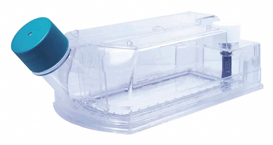 Cell Culture Flask: Polycarbonate, 33.81 fl oz Capacity - oz, 1 L Capacity - mL, Includes Closure