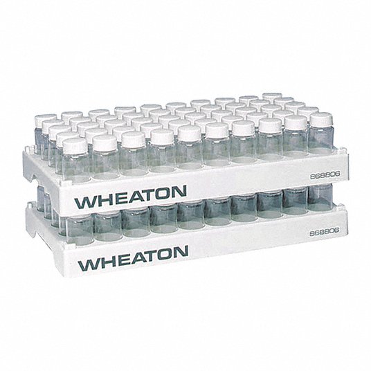 Wheaton 868806 Vial Rack,Holds 50,pk5, Beige