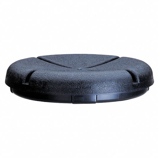 Bucket Lid Seat: Plastic, Black, For Use With 3-1/2 or 5 gal Buckets