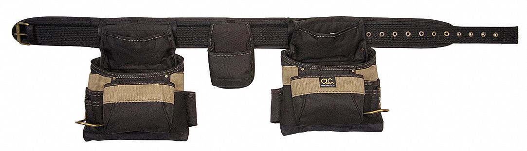CLC Cinturón para Herramientas 17 bolsillos Poliéster Negro Hebilla -  Cinturones Portaherramientas - 8NFC8