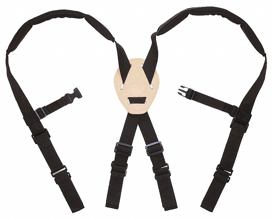 SUSPENDERS,ADJ,6-1/2 IN W,NYLON,BLACK