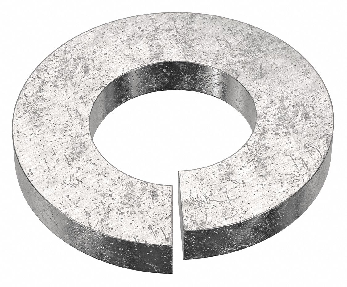 SPLIT LOCK WASHER, FOR ¼ IN SCREW, SPLIT LOCK, STAINLESS STEEL, PLAIN FINISH, 18-8, 50 PK