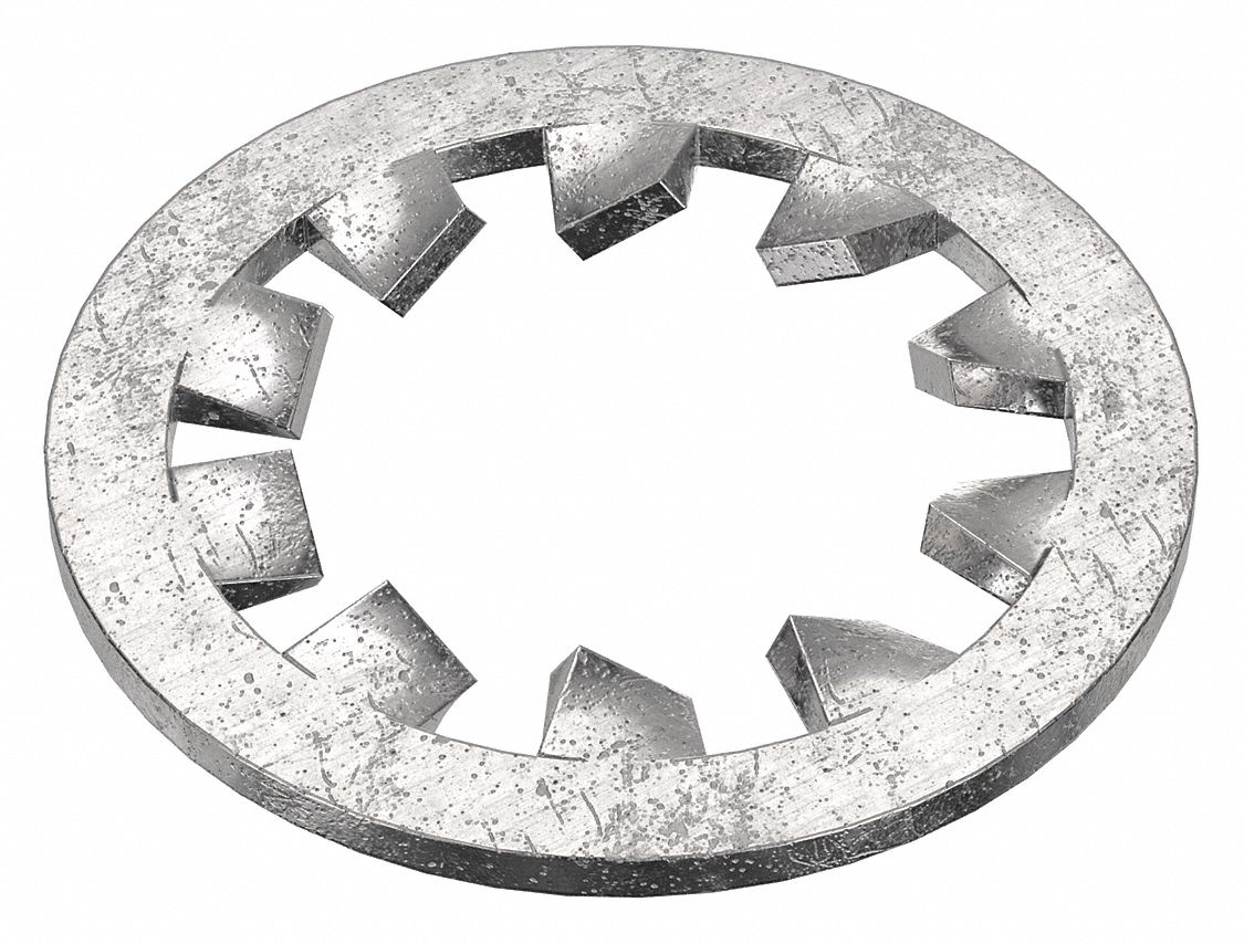 Internal Tooth Lock Washer: 18-8, Stainless Steel, 3/8 in Screw Sz, 25/64 in Max. Inside Dia, 50 PK