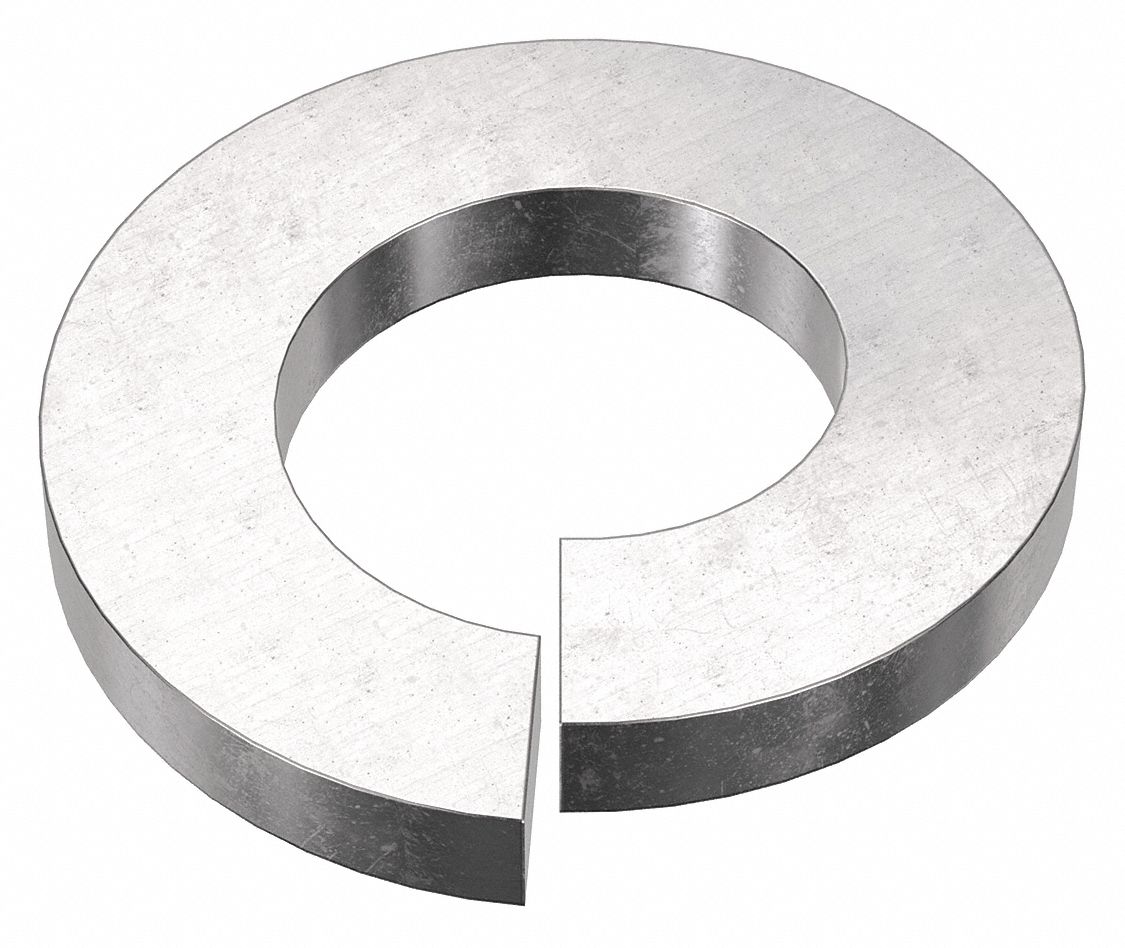 Split Lock Washer: 316, Stainless Steel, #4 Screw Sz, 1/8 in Max. Inside Dia, 316, 50 PK