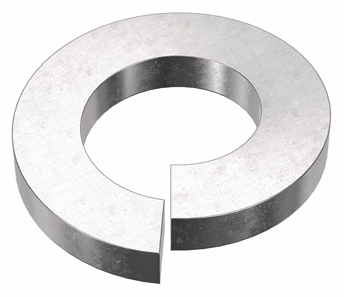 Split Lock Washer: 316, Stainless Steel, 7/16 in Screw Sz, 29/64 in Max. Inside Dia, 316, 25 PK