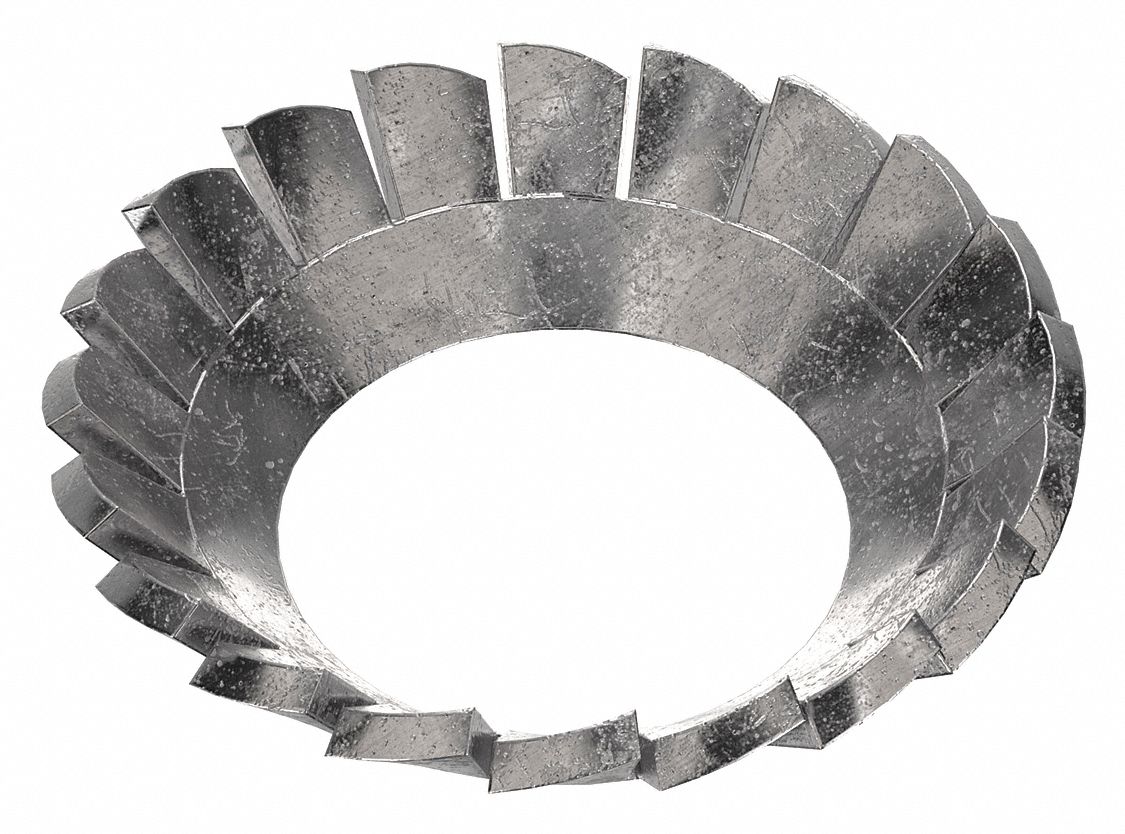 Countersunk Lock Washer: 410, Stainless Steel, 1/4 in Screw Sz, 17/64 in Max. Inside Dia, 410, 50 PK