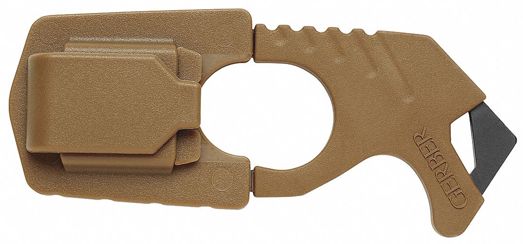 Safety Strap Cutter, Disp, 4-3/8 in., Brown